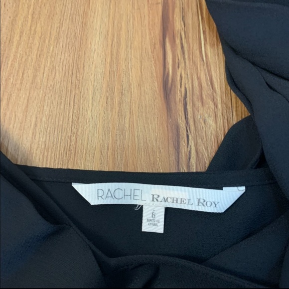 RACHEL Rachel Roy Black Draped Cocktail Dress - Picture 7 of 11